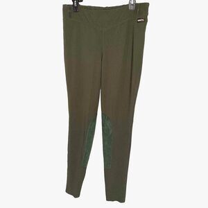 KERRITS Riding Breeches Green Knee Patch Pull-On Stretch High Rise Womens 1X